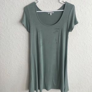 Green T-shirt dress
